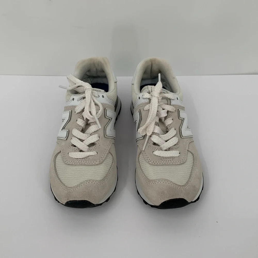 New Balance 574 Core sneakers shoe gray white mesh suede lace-up tie women 5 - Picture 4 of 7